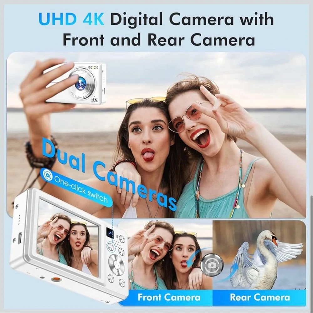 4K Ultra HD Digital Camera - White